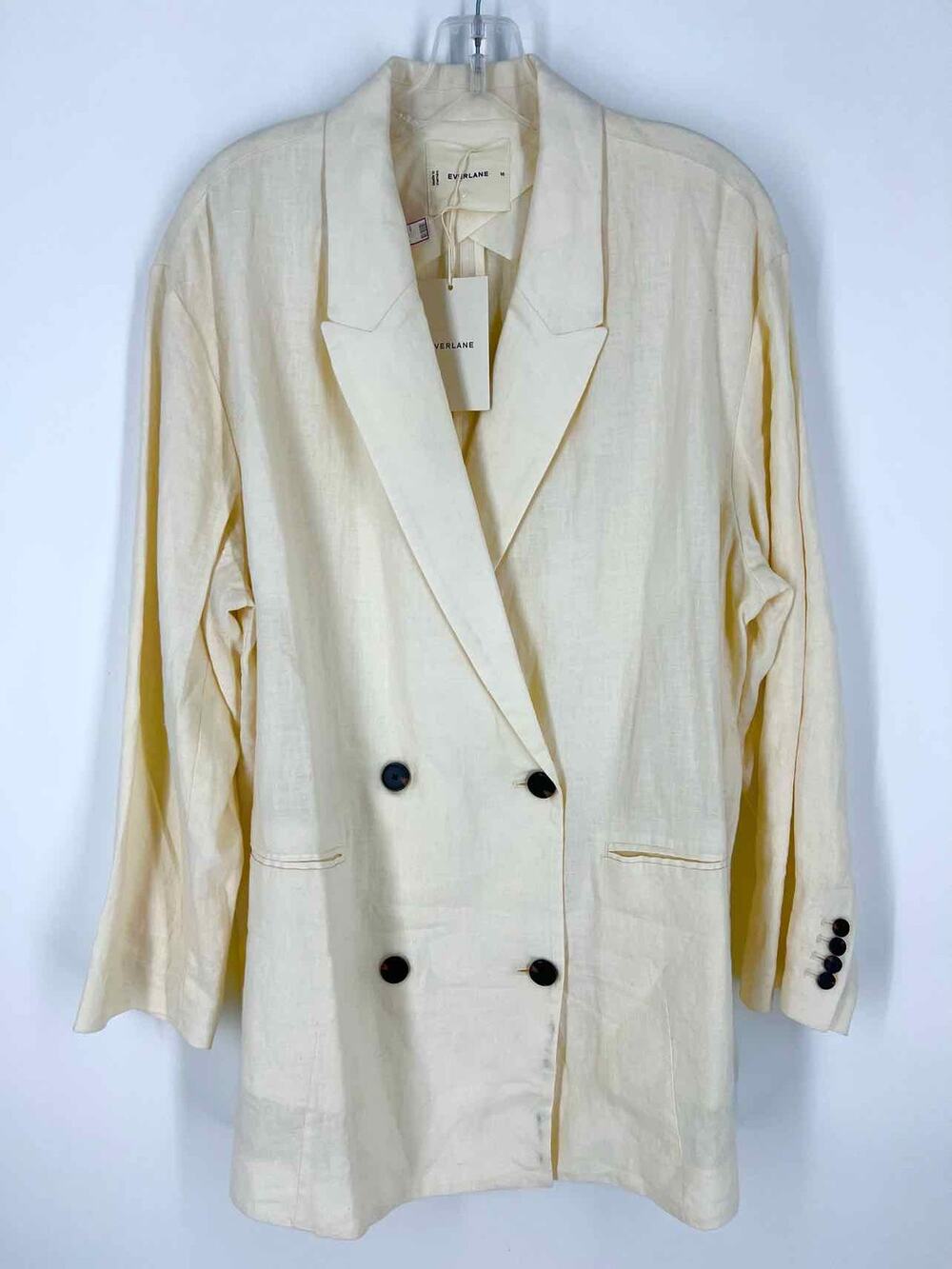 Everlane Size 16 Ivory Linen NEW Designer Blazer